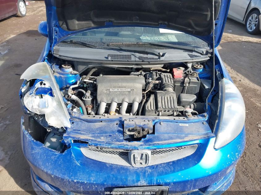 2007 Honda Fit Sport VIN: JHMGD38687S002654 Lot: 43842425