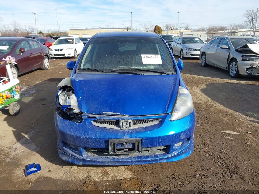 2007 Honda Fit Sport VIN: JHMGD38687S002654 Lot: 43842425