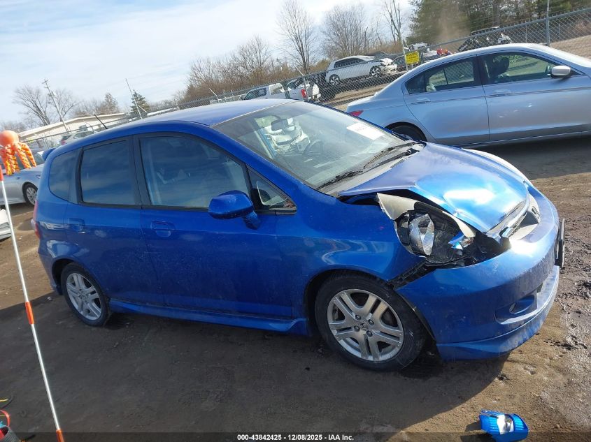 2007 Honda Fit Sport VIN: JHMGD38687S002654 Lot: 43842425