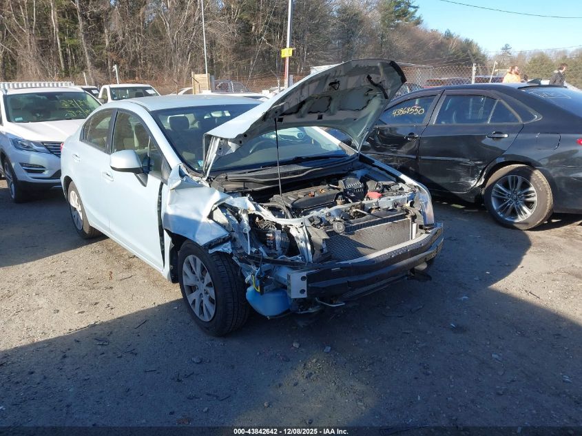 2012 Honda Civic Lx VIN: JHMFB2F57CS002550 Lot: 43842642