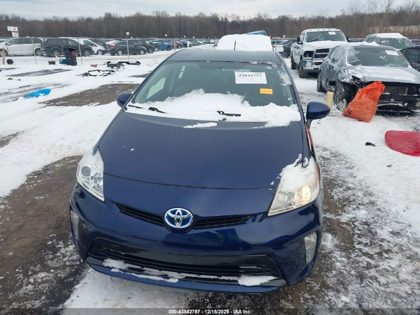 2013 Toyota Prius Three VIN: JTDKN3DU2D1619207 Lot: 43842757