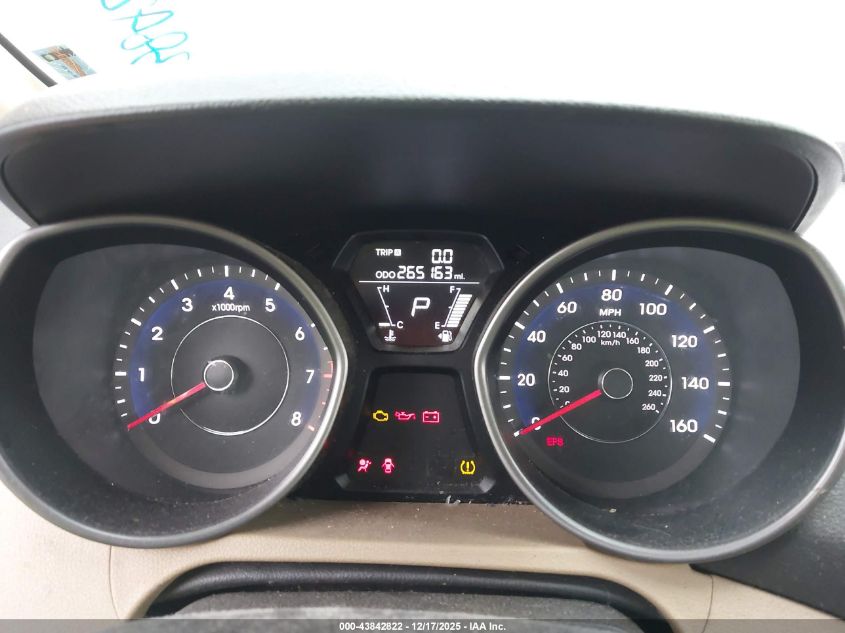 2012 Hyundai Elantra Gls VIN: 5NPDH4AE2CH139940 Lot: 43842822