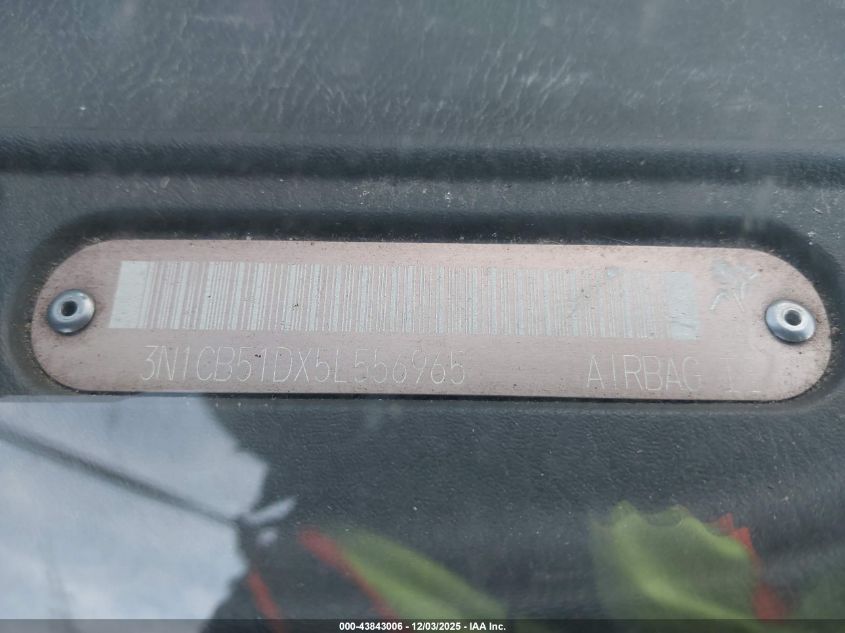 2005 Nissan Sentra 1.8S VIN: 3N1CB51DX5L556965 Lot: 43843006