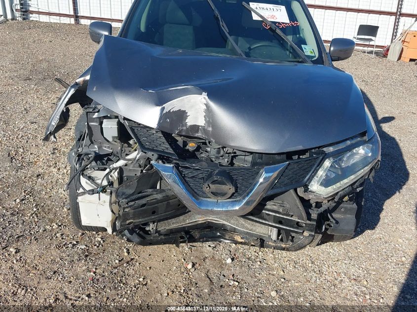 2016 Nissan Rogue S VIN: KNMAT2MT4GP722097 Lot: 43843137