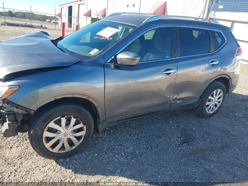 2016 Nissan Rogue S VIN: KNMAT2MT4GP722097 Lot: 43843137