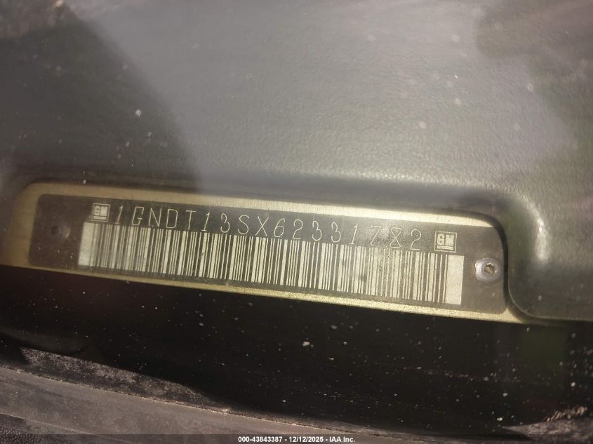 2006 Chevrolet Trailblazer Ls VIN: 1GNDT13SX62331782 Lot: 43843387