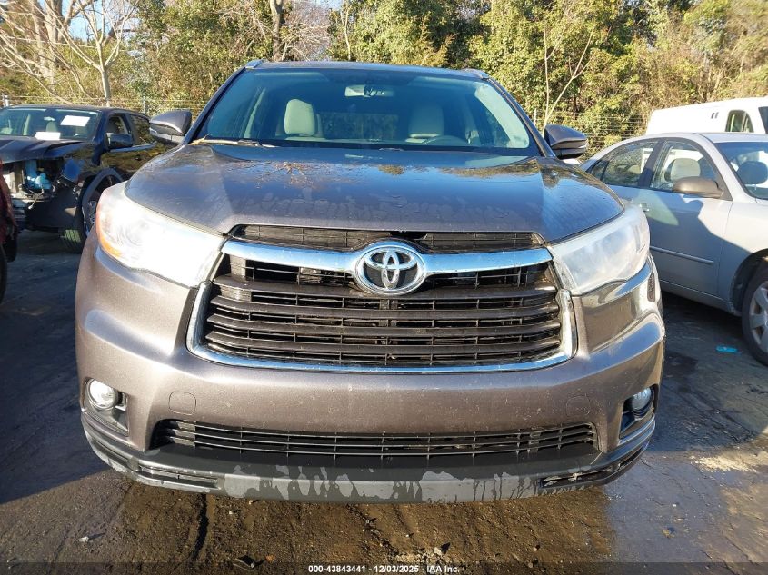 2014 Toyota Highlander Xle V6 VIN: 5TDJKRFH8ES018377 Lot: 43843441