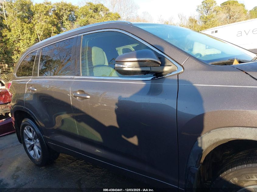 2014 Toyota Highlander Xle V6 VIN: 5TDJKRFH8ES018377 Lot: 43843441