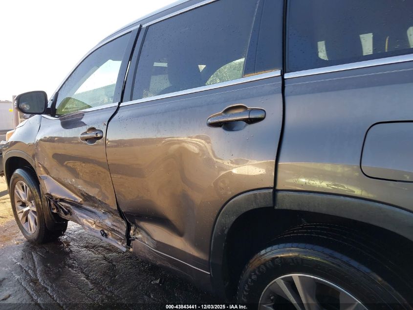 2014 Toyota Highlander Xle V6 VIN: 5TDJKRFH8ES018377 Lot: 43843441