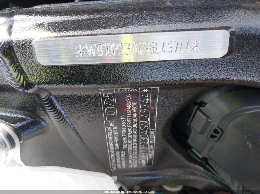 2025 BMW S 1000 Rr VIN: WB10P2304S6L49744 Lot: 43843546