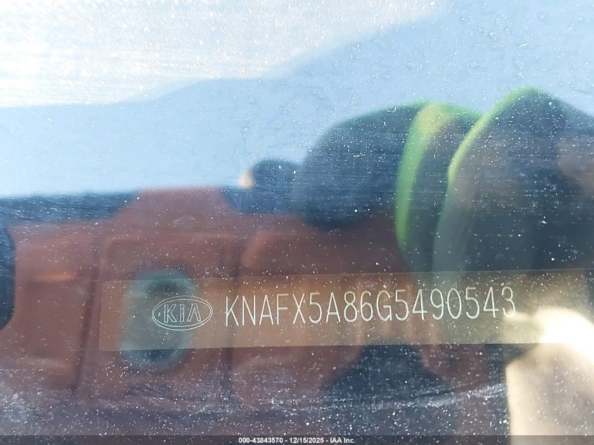 2016 Kia Forte Ex VIN: KNAFX5A86G5490543 Lot: 43843570