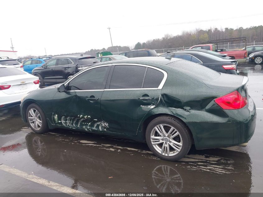 2013 Infiniti G37X VIN: JN1CV6AR6DM750048 Lot: 43843686