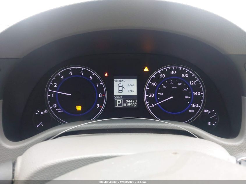 2013 Infiniti G37X VIN: JN1CV6AR6DM750048 Lot: 43843686