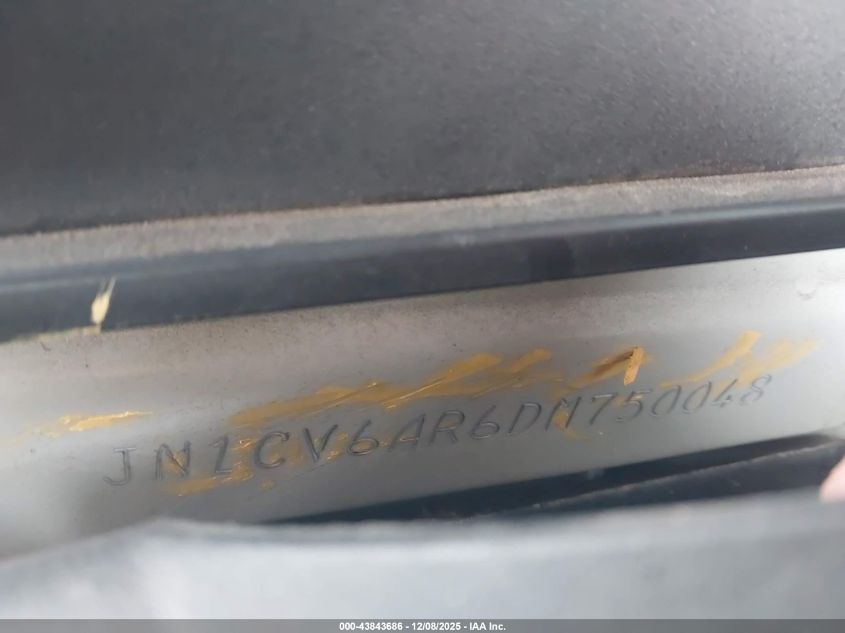 2013 Infiniti G37X VIN: JN1CV6AR6DM750048 Lot: 43843686