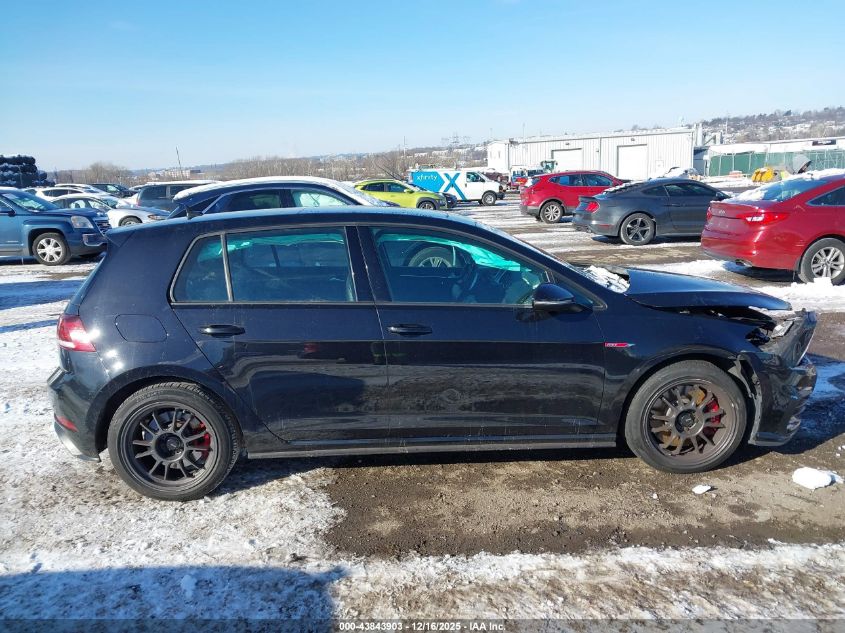 2019 Volkswagen Golf Gti 2.0T Autobahn/2.0T Rabbit Edition/2.0T S/2.0T Se VIN: 3VW5T7AU4KM032843 Lot: 43843903