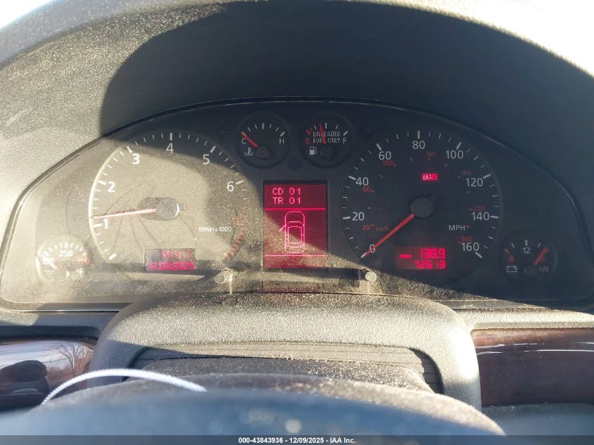 2001 Audi A4 2.8 Avant VIN: WAUKH68DX1A134664 Lot: 43843936