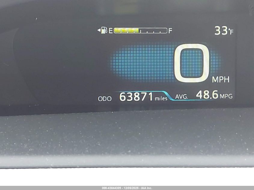 2019 Toyota Prius Le VIN: JTDL9RFU0K3002494 Lot: 43844309