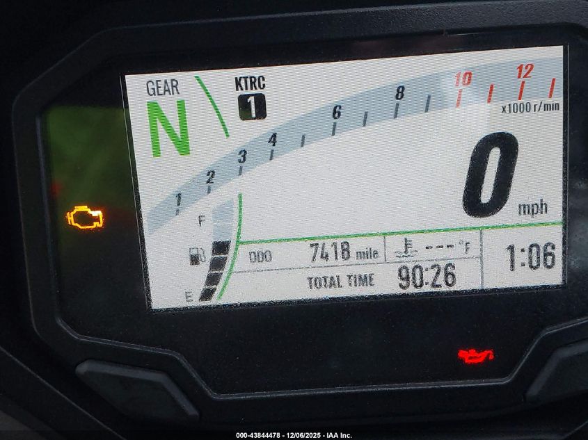 2025 Kawasaki Ex650 R VIN: ML5EXER13SDAF4116 Lot: 43844478