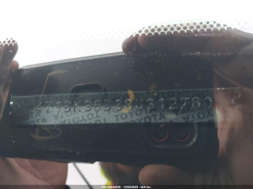 2008 Toyota Avalon Limited VIN: 4T1BK36B38U312780 Lot: 43844538