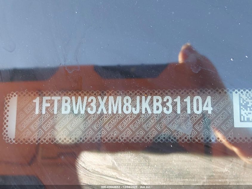2018 Ford Transit-350 VIN: 1FTBW3XM8JKB31104 Lot: 43844652