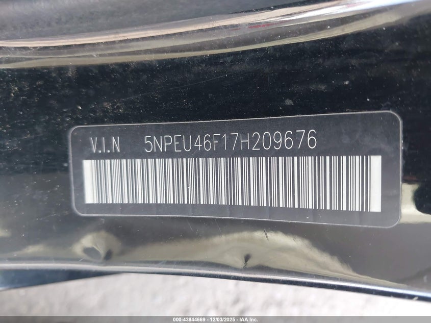 5NPEU46F17H209676 2007 HYUNDAI SONATA photo no. 9