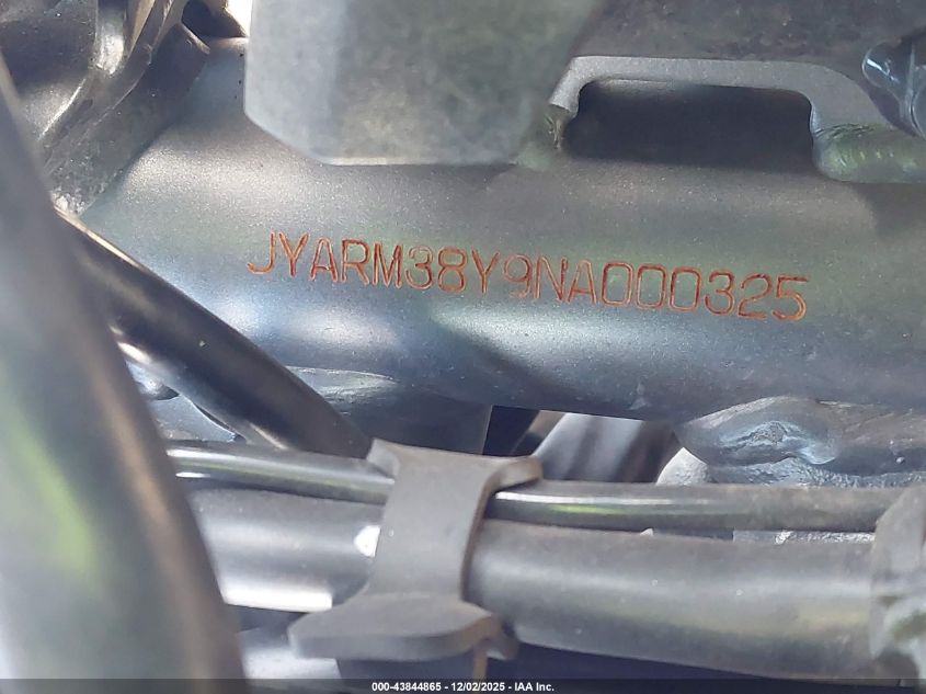 2022 Yamaha Yzfr7 VIN: JYARM38Y9NA000325 Lot: 43844865