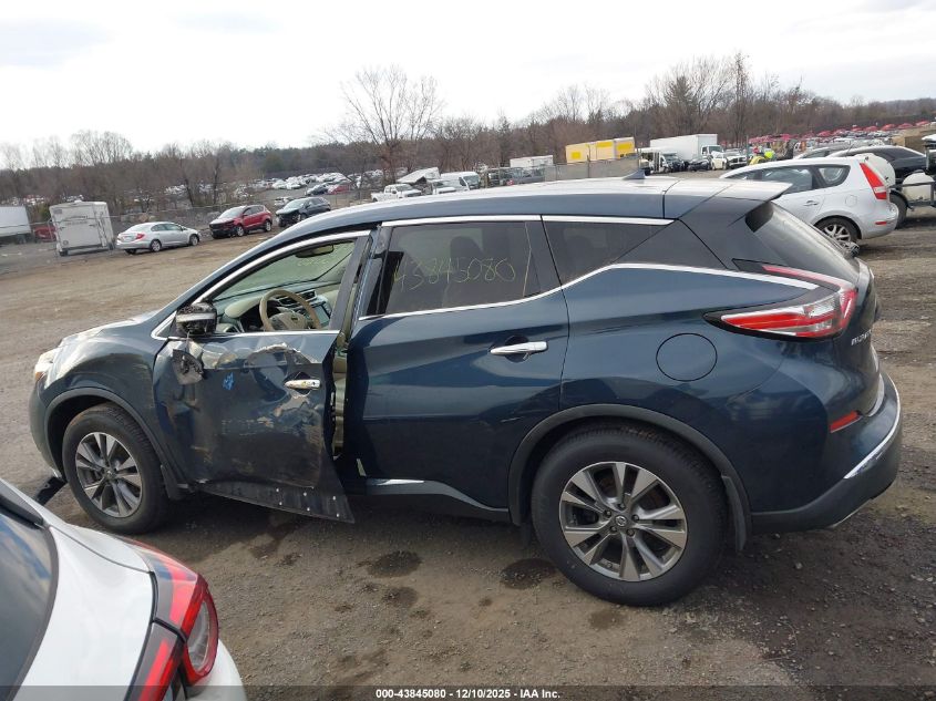 2015 Nissan Murano Sl VIN: 5N1AZ2MHXFN274965 Lot: 43845080