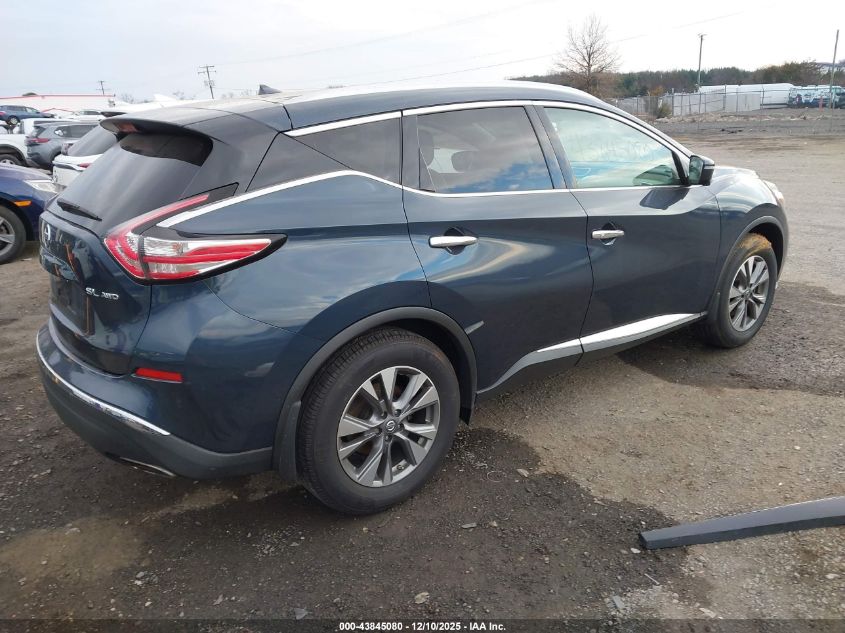2015 Nissan Murano Sl VIN: 5N1AZ2MHXFN274965 Lot: 43845080
