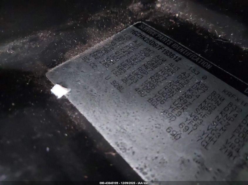 2007 Chevrolet Silverado 2500Hd Classic Lt2 VIN: 1GCHK23D87F193612 Lot: 43845109