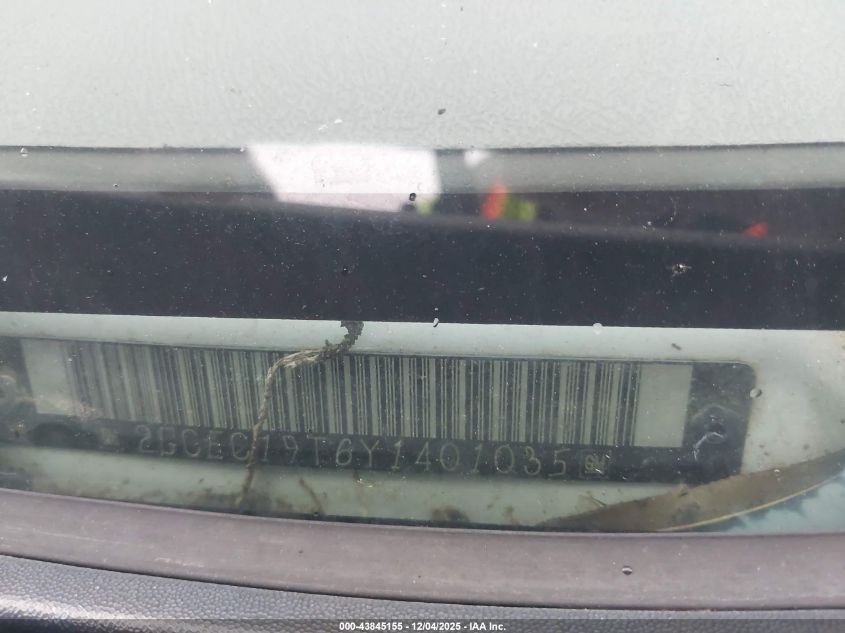 2000 Chevrolet Silverado 1500 Ls VIN: 2GCEC19T6Y1401035 Lot: 43845155