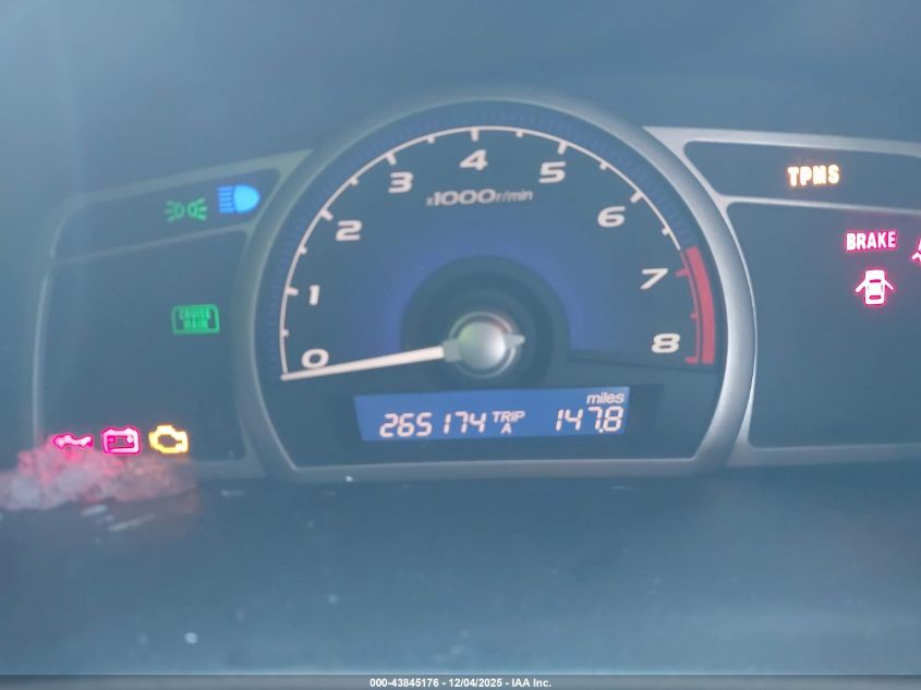 2008 Honda Civic Lx VIN: 1HGFA15558L069327 Lot: 43845176