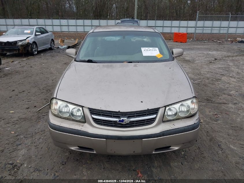 2001 Chevrolet Impala VIN: 2G1WF52E219210209 Lot: 43845229