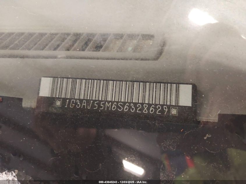 1995 Oldsmobile Ciera Sl VIN: 1G3AJ55M6S6328629 Lot: 43845243
