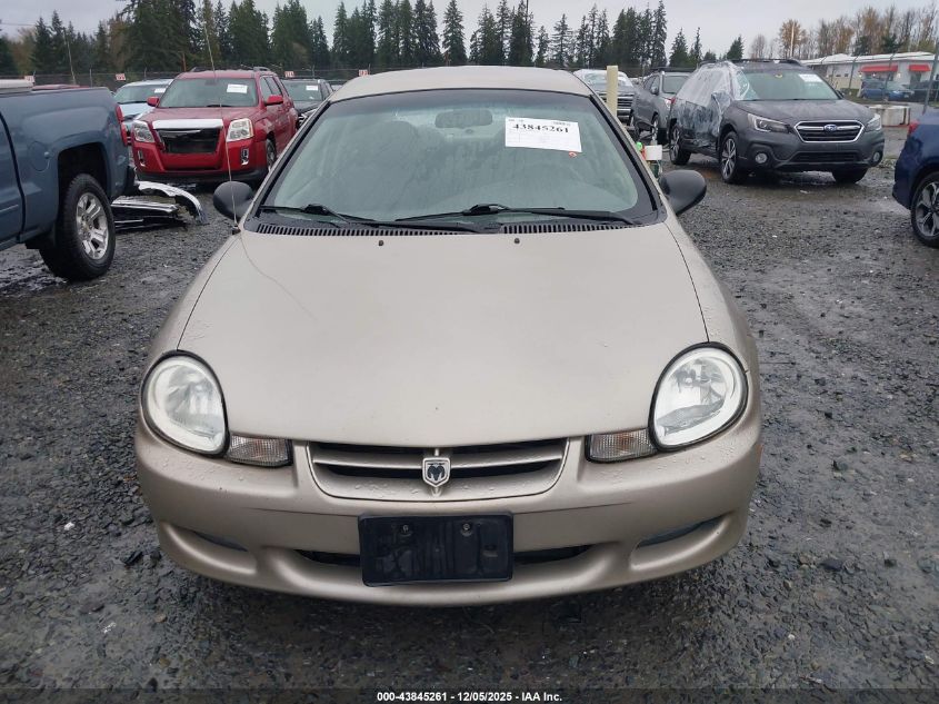 2002 Dodge Neon VIN: 1B3ES26C62D560602 Lot: 43845261