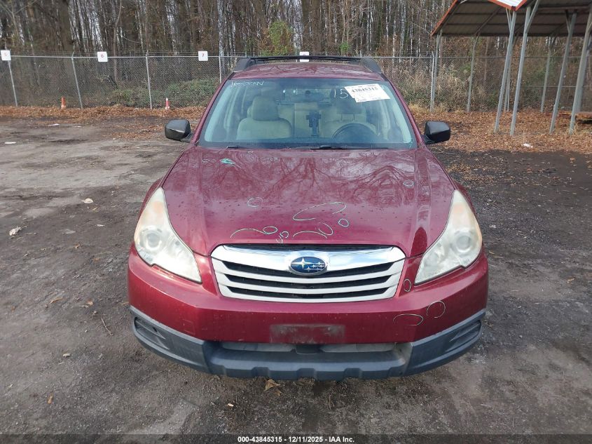 2011 Subaru Outback 2.5I VIN: 4S4BRBAC1B3412492 Lot: 43845315