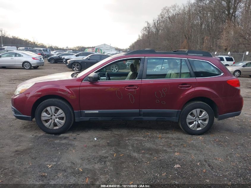 2011 Subaru Outback 2.5I VIN: 4S4BRBAC1B3412492 Lot: 43845315