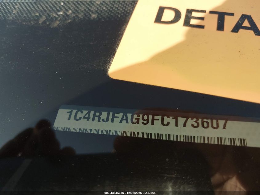 2015 Jeep Grand Cherokee Laredo VIN: 1C4RJFAG9FC173607 Lot: 43845336