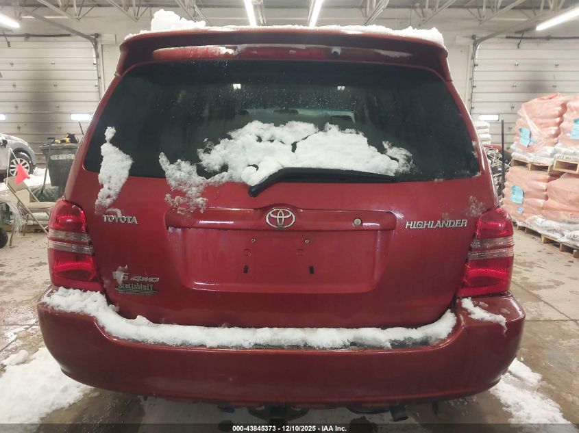 2002 Toyota Highlander Limited V6 VIN: JTEHF21A920054786 Lot: 43845373