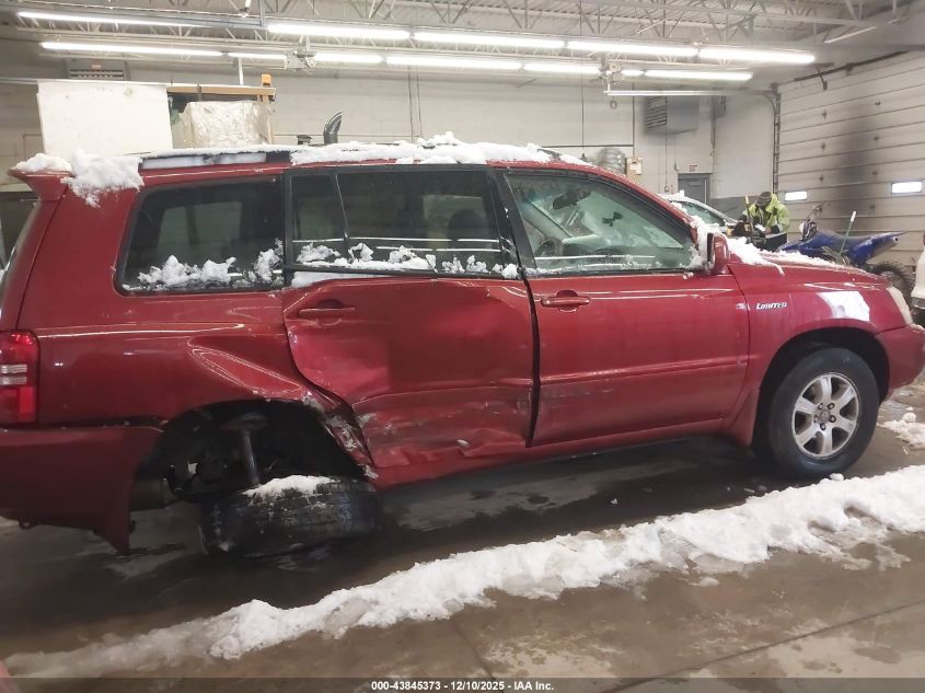 2002 Toyota Highlander Limited V6 VIN: JTEHF21A920054786 Lot: 43845373