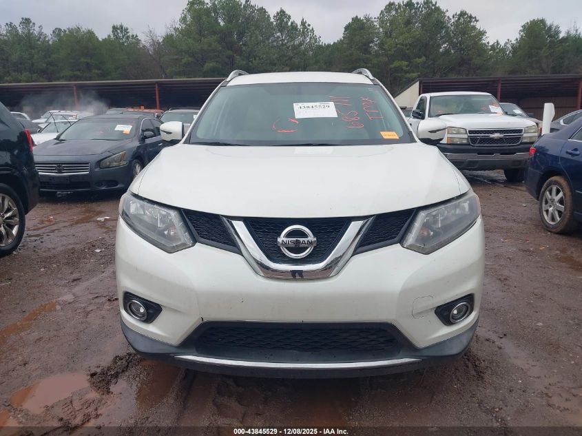 2016 Nissan Rogue Sv VIN: KNMAT2MT7GP685711 Lot: 43845529