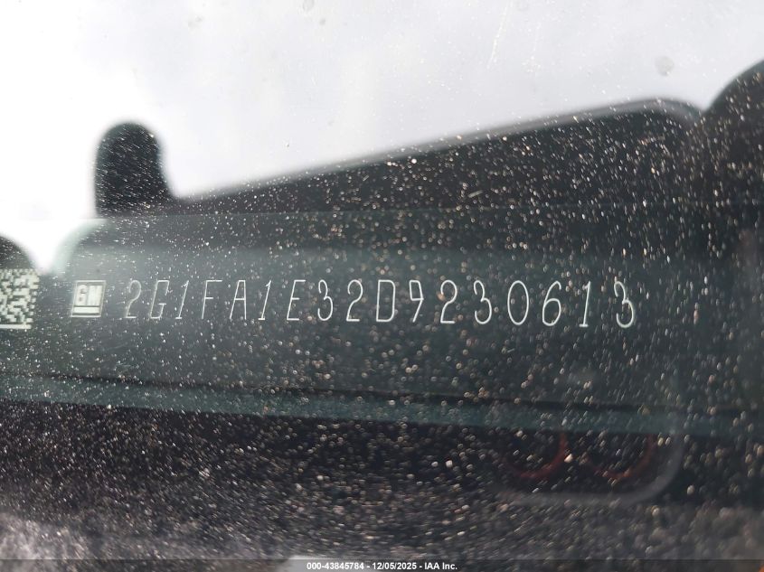 2013 Chevrolet Camaro 2Ls VIN: 2G1FA1E32D9230613 Lot: 43845784