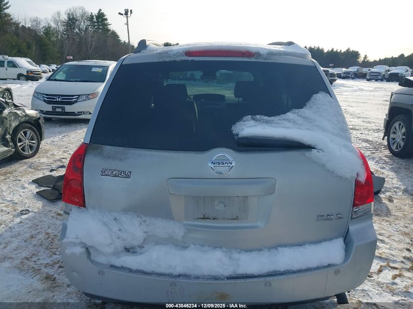 2006 Nissan Quest 3.5 S VIN: 5N1BV28U06N127951 Lot: 43846234