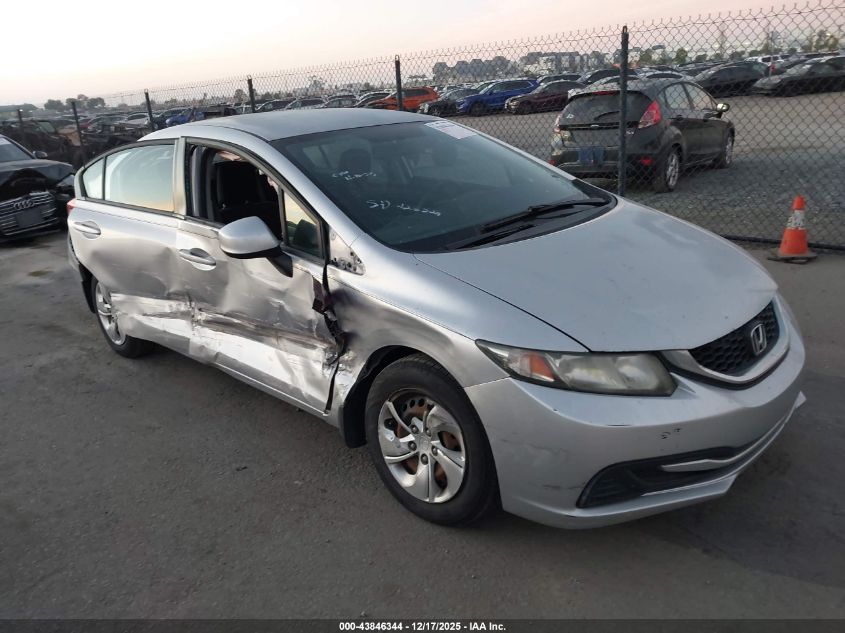 2013 Honda Civic Lx VIN: 2HGFB2F57DH548518 Lot: 43846344