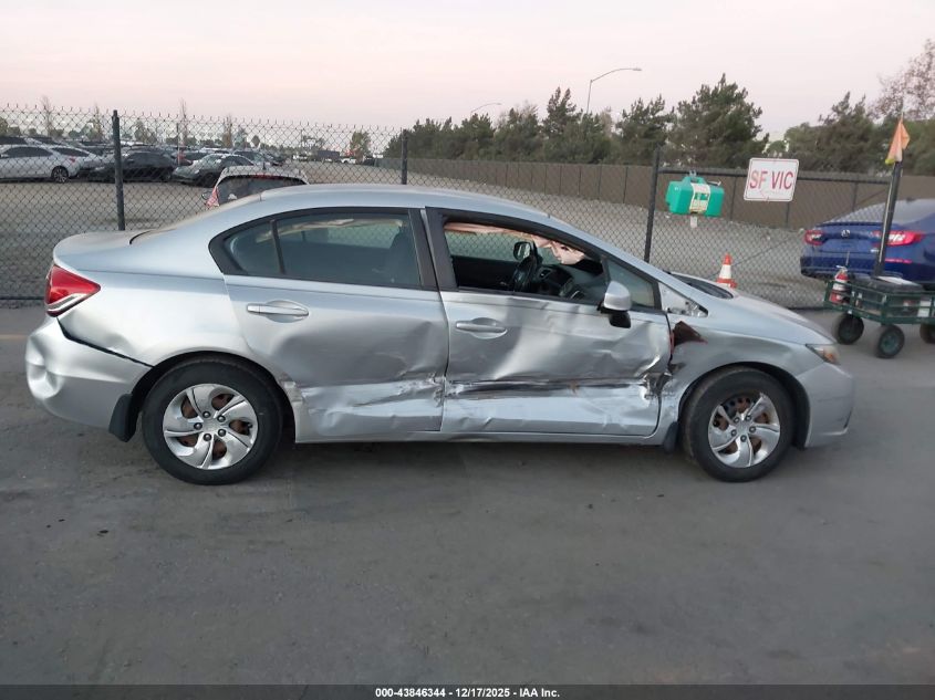 2013 Honda Civic Lx VIN: 2HGFB2F57DH548518 Lot: 43846344