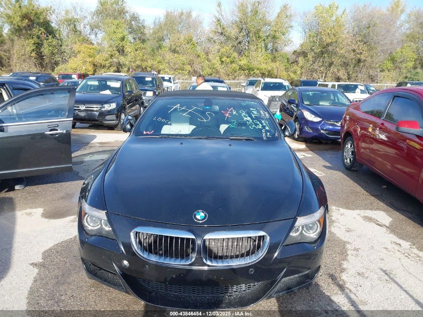 2007 BMW M6 VIN: WBSEK93587CS32620 Lot: 43846454