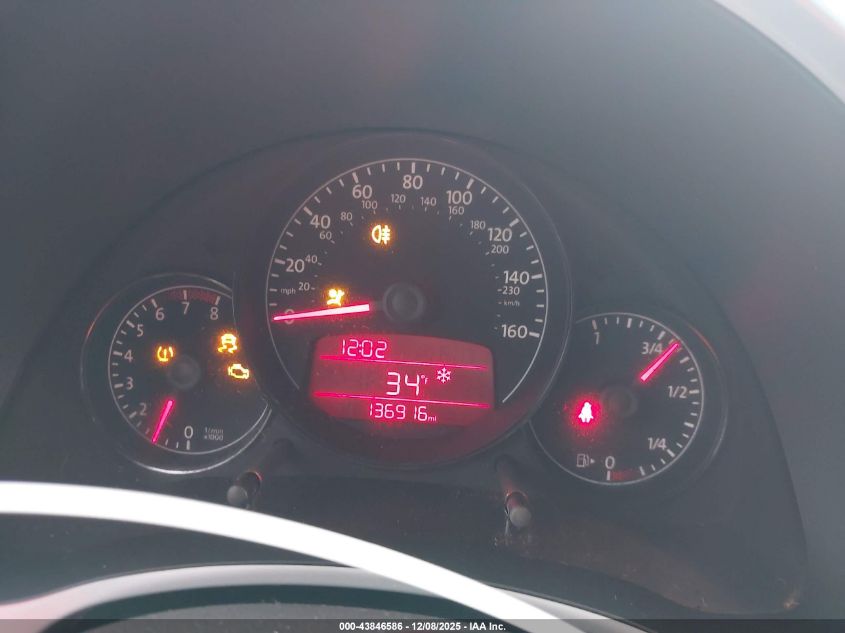 2012 Volkswagen Beetle 2.5L VIN: 3VWHP7AT4CM623975 Lot: 43846586