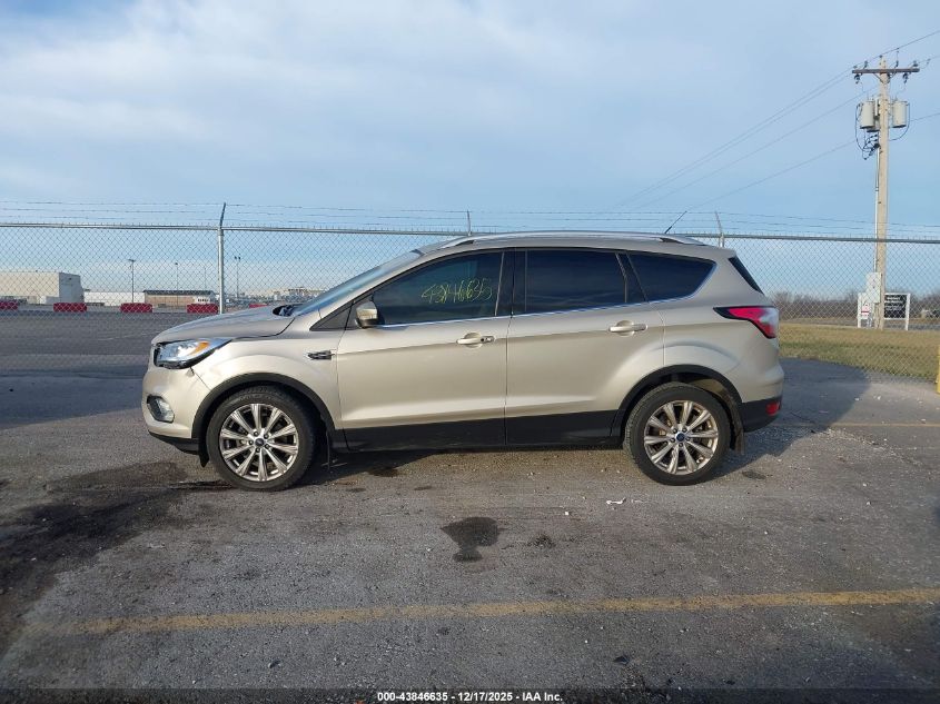 2017 Ford Escape Titanium VIN: 1FMCU0JDXHUE72581 Lot: 43846635