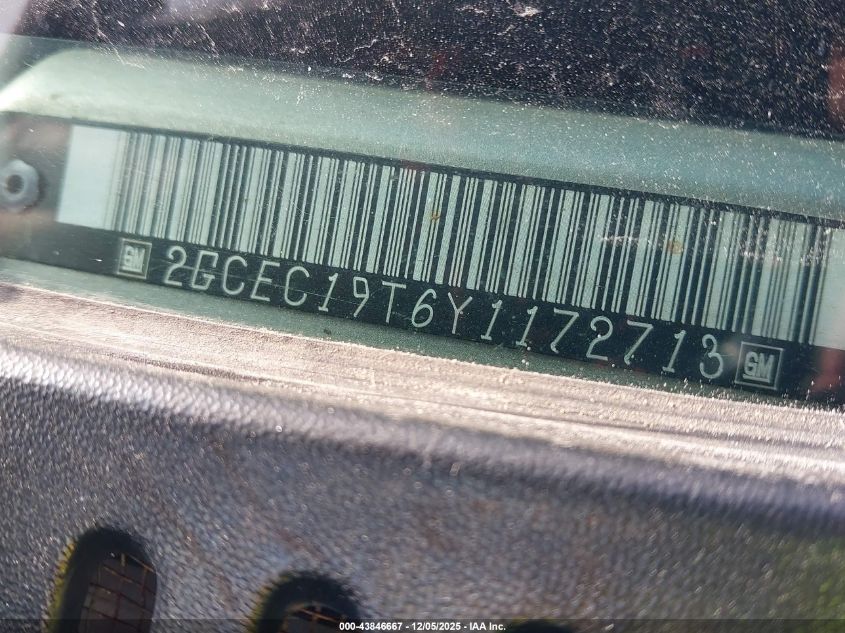 2000 Chevrolet Silverado 1500 Lt VIN: 2GCEC19T6Y1172713 Lot: 43846667
