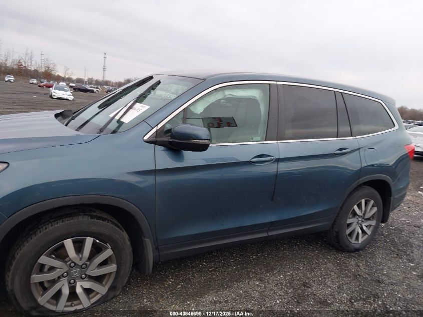 2019 Honda Pilot Ex VIN: 5FNYF6H34KB100836 Lot: 43846695