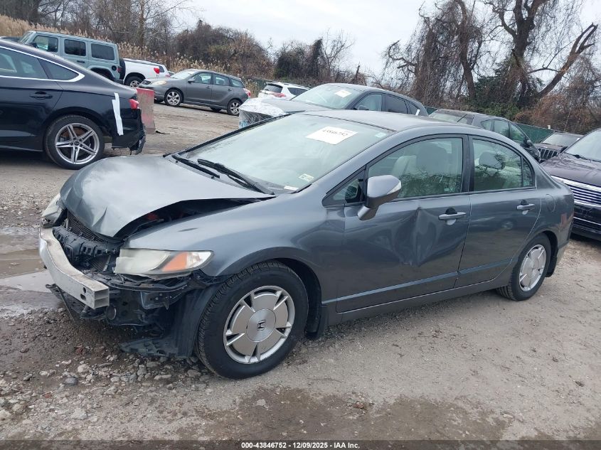 2009 Honda Civic Hybrid VIN: JHMFA36219S007217 Lot: 43846752